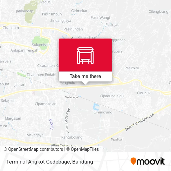 Terminal Angkot Gedebage map
