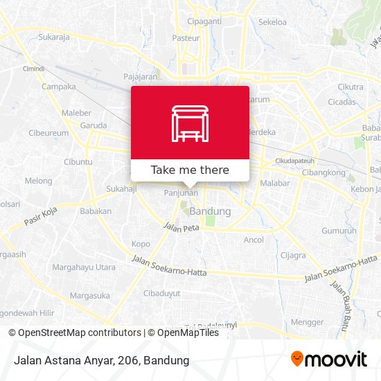 Jalan Astana Anyar, 206 map