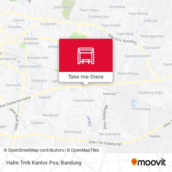 Halte Tmb Kantor Pos map