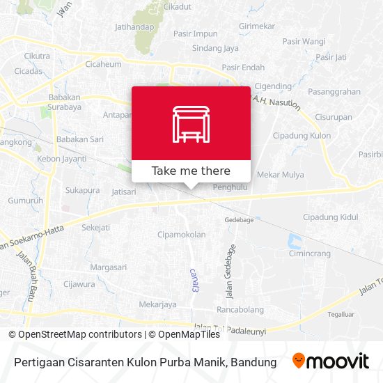 Pertigaan Cisaranten Kulon Purba Manik map