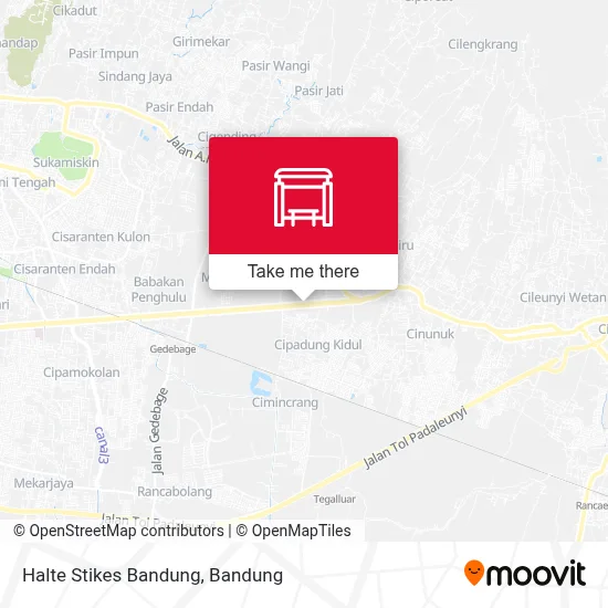 Halte Stikes Bandung map
