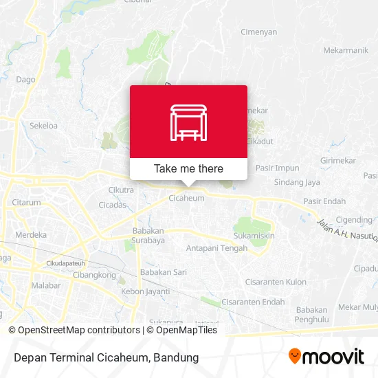 Depan Terminal Cicaheum map