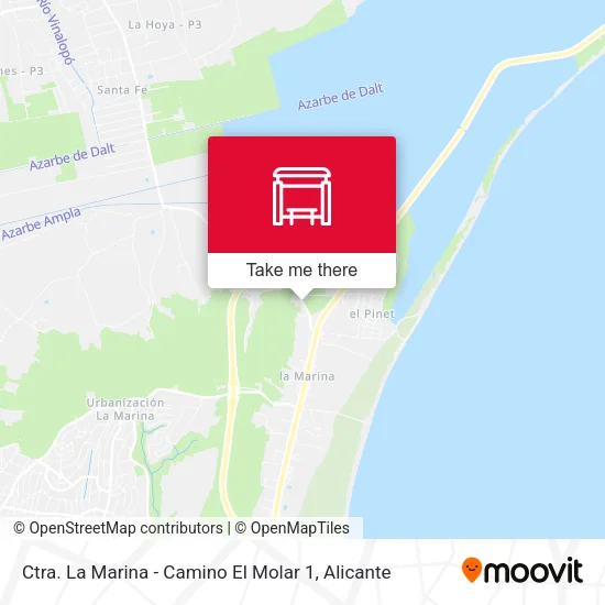 mapa Ctra. La Marina - Camino El Molar 1