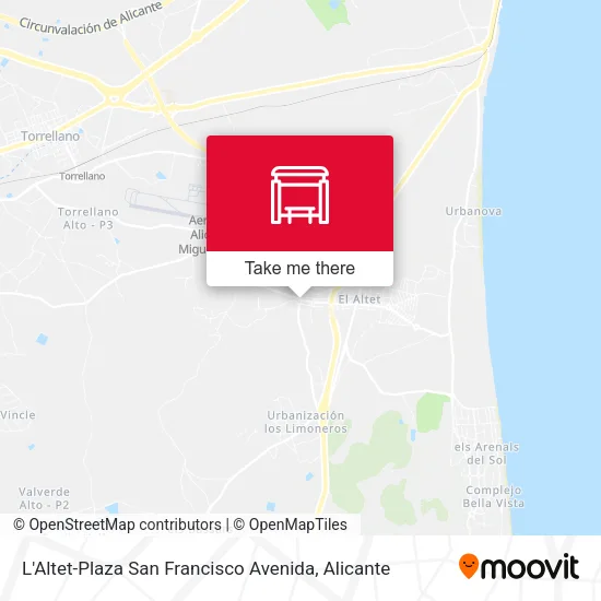 L'Altet-Plaza San Francisco Avenida map