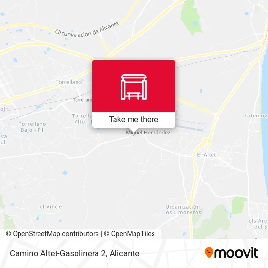 mapa Camino Altet-Gasolinera 2