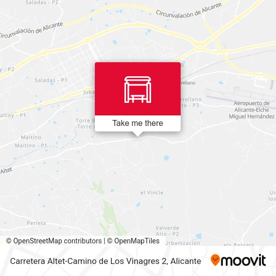 Carretera Altet-Camino de Los Vinagres 2 map
