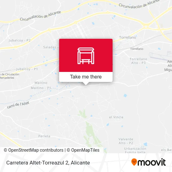 Carretera Altet-Torreazul 2 map