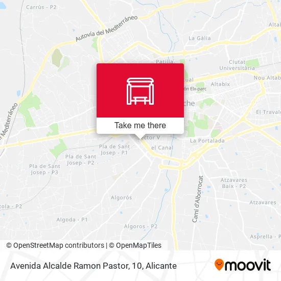 Avenida Alcalde Ramon Pastor, 10 map