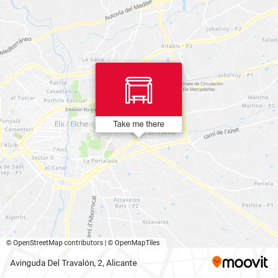 Avinguda Del Travalón, 2 map