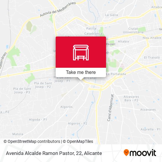 mapa Avenida Alcalde Ramon Pastor, 22