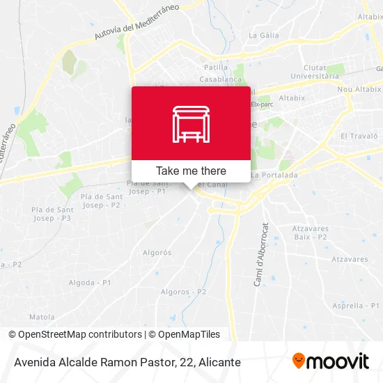 Avenida Alcalde Ramon Pastor, 22 map