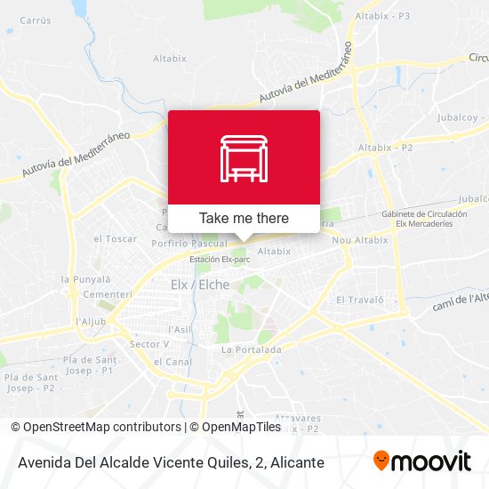 Avenida Del Alcalde Vicente Quiles, 2 map