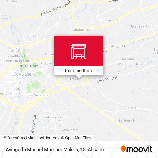 Avinguda Manuel Martínez Valero, 13 map