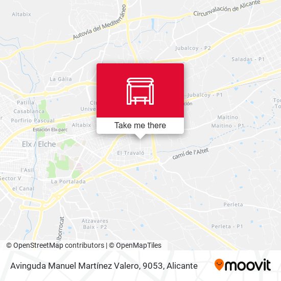 Avinguda Manuel Martínez Valero, 9053 map
