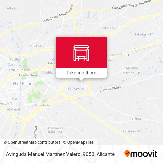 Avinguda Manuel Martínez Valero, 9053 map