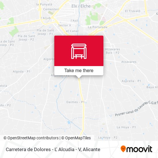 Carretera de Dolores - L' Alcudia - V map