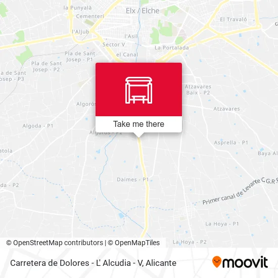 Carretera de Dolores - L' Alcudia - V map