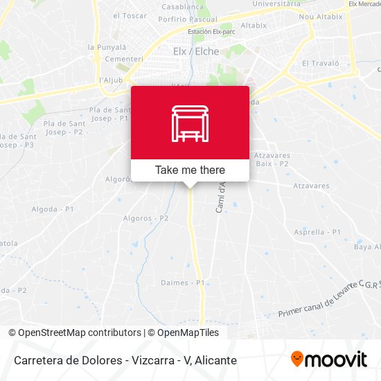 Carretera de Dolores - Vizcarra - V map