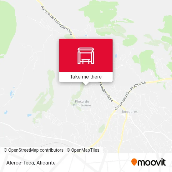 Alerce-Teca map