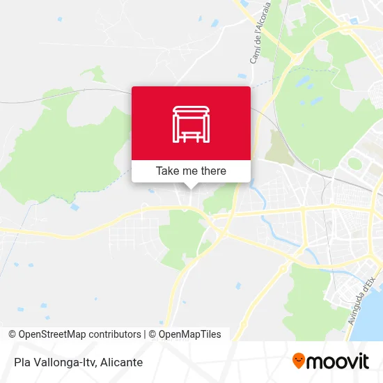 Pla Vallonga-Itv map