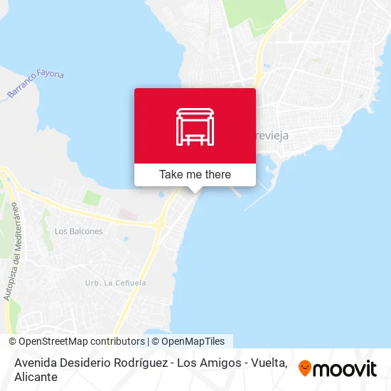 Avenida Desiderio Rodríguez - Los Amigos - Vuelta map