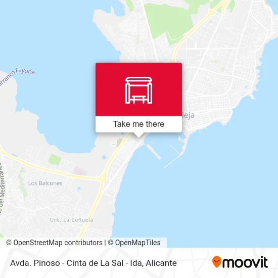 Avda. Pinoso - Cinta de La Sal - Ida map