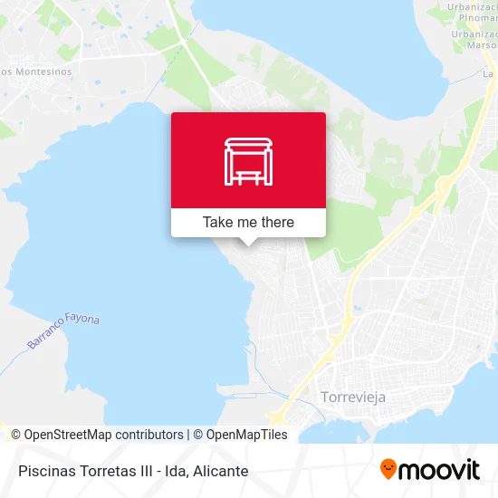 Piscinas Torretas III - Ida map