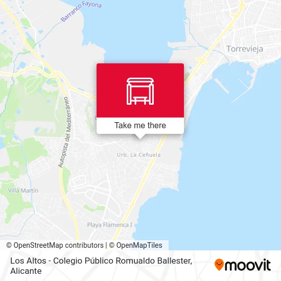mapa Los Altos - Colegio Público Romualdo Ballester