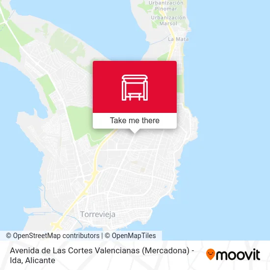 Avenida de Las Cortes Valencianas (Mercadona) - Ida map