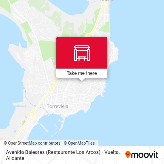 Avenida Baleares (Restaurante Los Arcos) - Vuelta map
