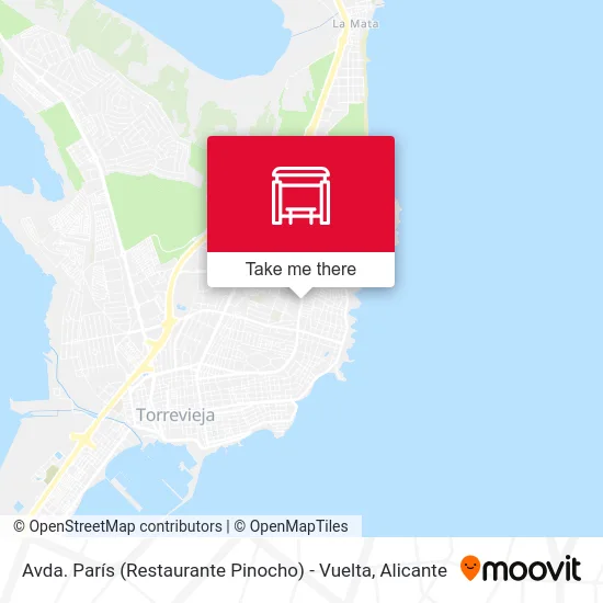 Avda. París (Restaurante Pinocho) - Vuelta map