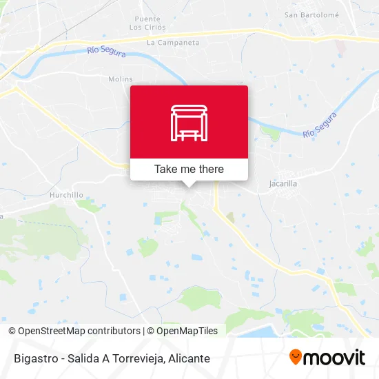 mapa Bigastro - Salida A Torrevieja