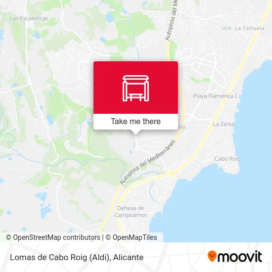 Lomas de Cabo Roig (Aldi) map