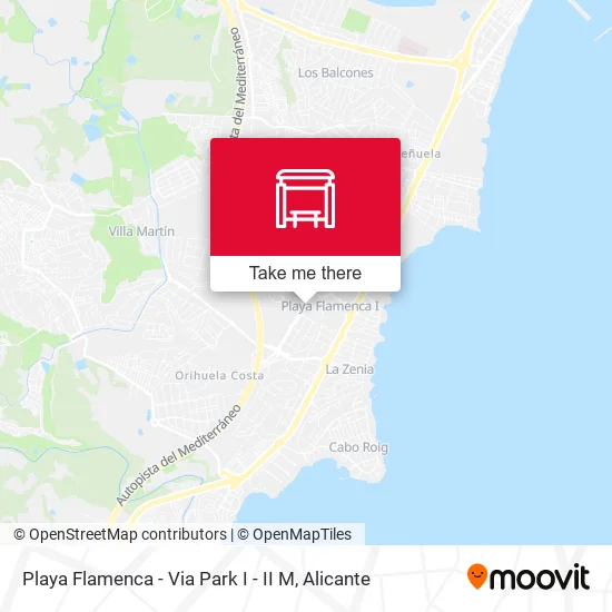 Playa Flamenca - Via Park I - II M map