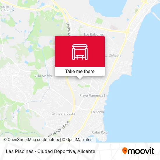 Las Piscinas - Ciudad Deportiva map