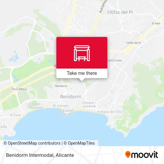 Benidorm Intermodal map