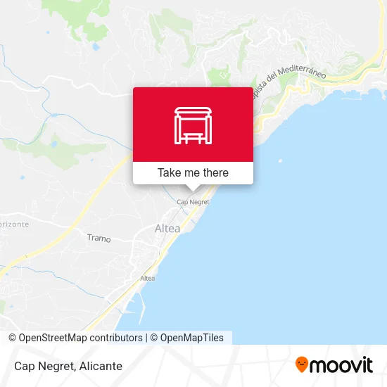 mapa Cap Negret