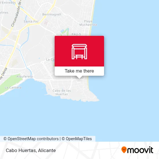 Cabo Huertas map