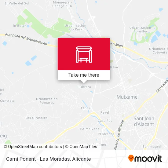 Cami Ponent - Las Moradas map