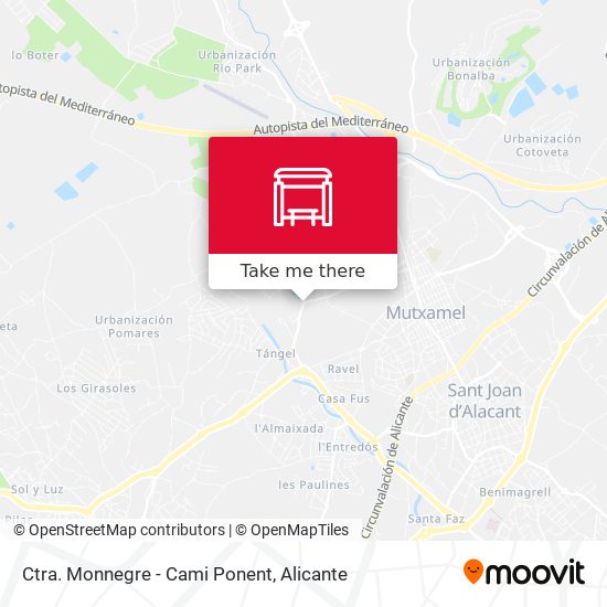 Ctra. Monnegre - Cami Ponent map