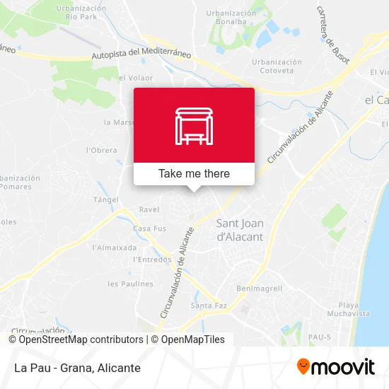 La Pau - Grana map