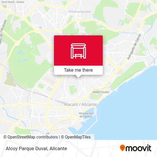 Alcoy Parque Duval map