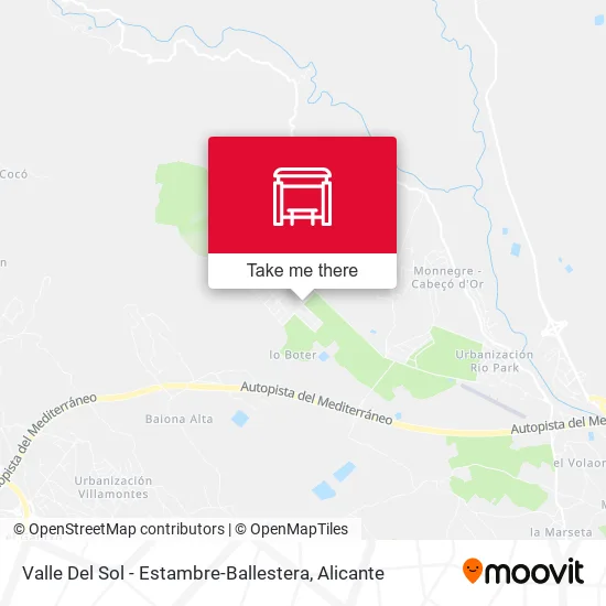 mapa Valle Del Sol - Estambre-Ballestera