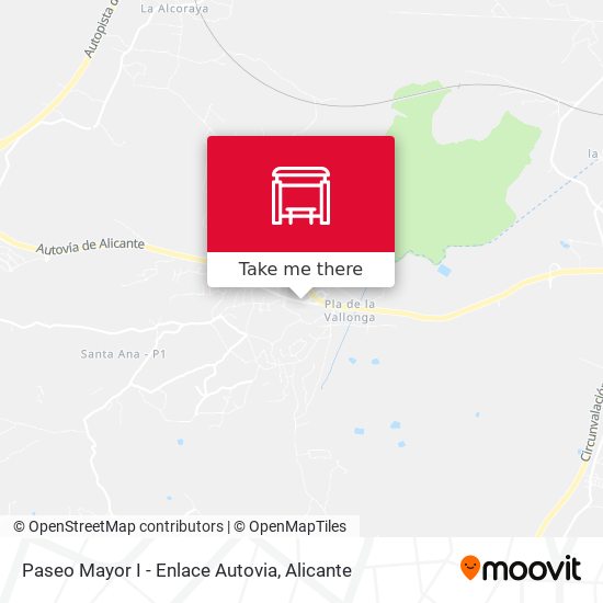 Paseo Mayor I - Enlace Autovia map