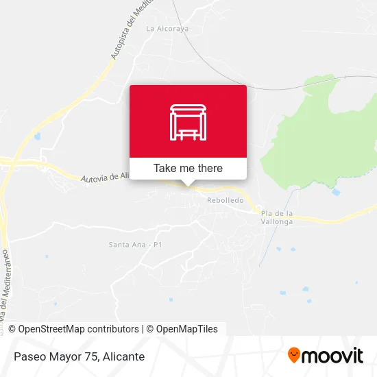 Paseo Mayor 75 map