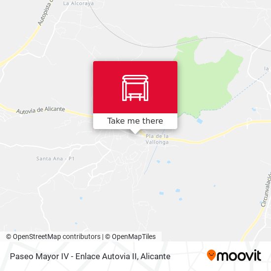 Paseo Mayor IV - Enlace Autovia II map