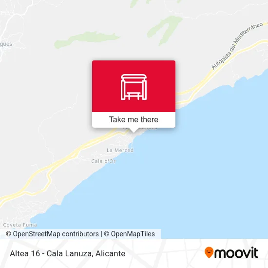 Altea 16 - Cala Lanuza map