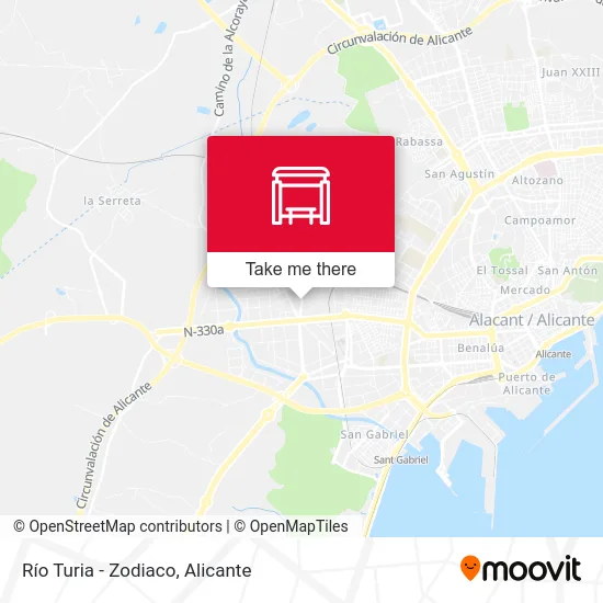 Río Turia - Zodiaco map