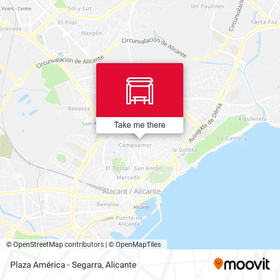 Plaza América - Segarra map