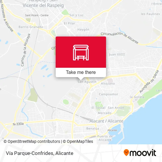 Vía Parque-Confrides map